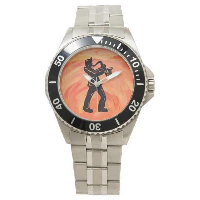 Montre New York Boogie Nights Saxophone Orange (devant)