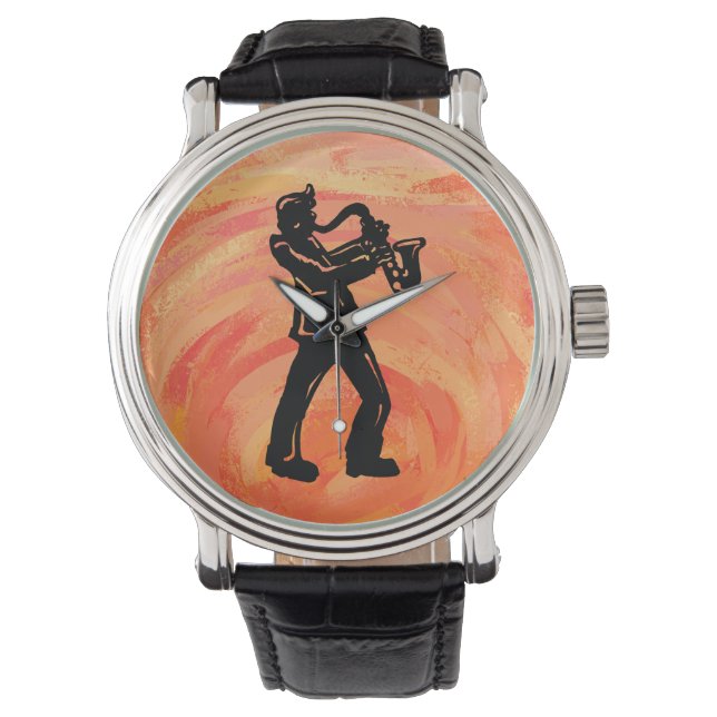 Montre New York Boogie Nights Saxophone Orange (devant)