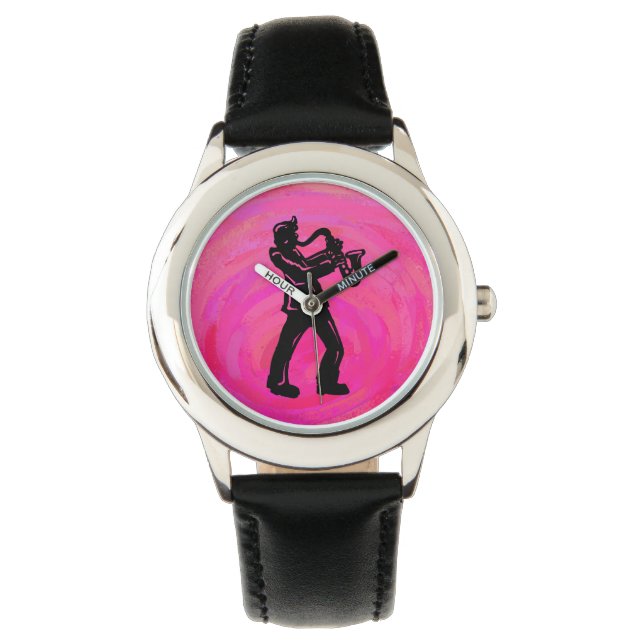 Montre New York Boogie Nuits Saxophone Hot Pink (devant)