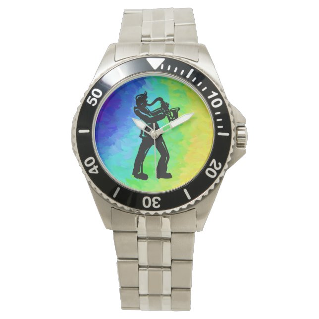 Montre New York Boogie Nuits Saxophone Rainbow (devant)