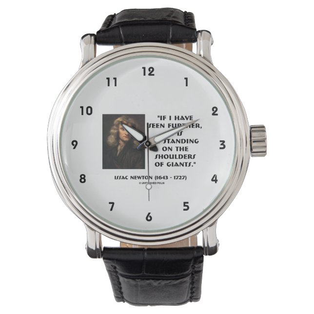 Montre Newton Se Pose Sur Les Épaules Des Géants (devant)