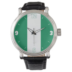 Montre Nigeria Drapeau National Élégant Patriotique