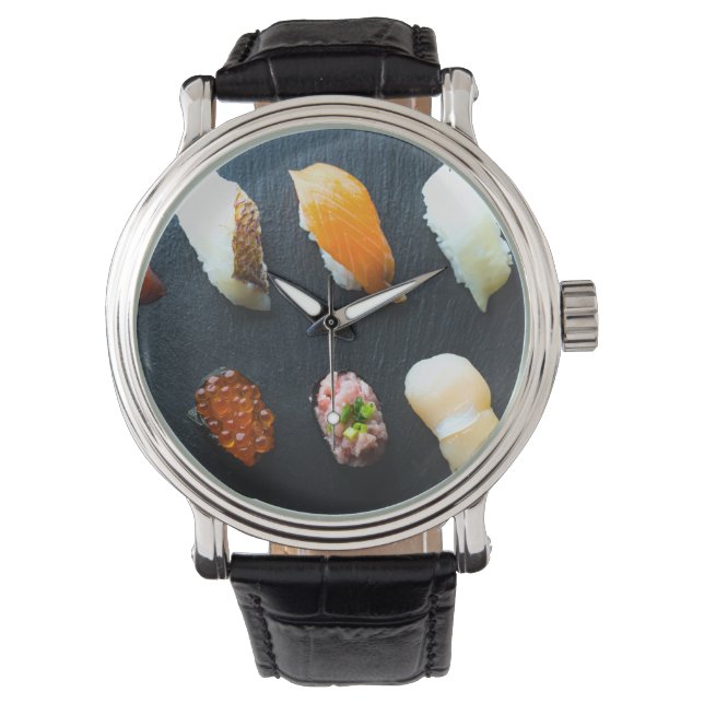 Montre Nigiri Symphony – Sushi Slate Watch (devant)