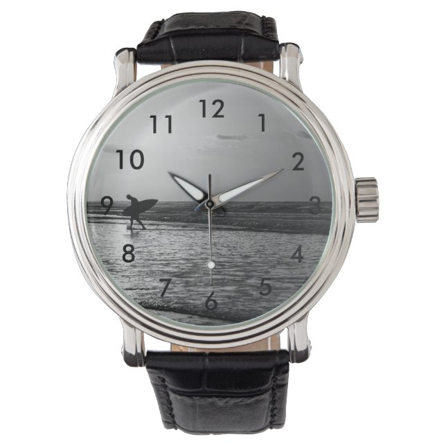 Montre Niveaux de gris du surfeur du matin (devant)