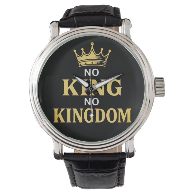 Montre No Kings Protest Sign Vertical 2025 (devant)