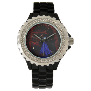 Montre Noël de la ville en argent