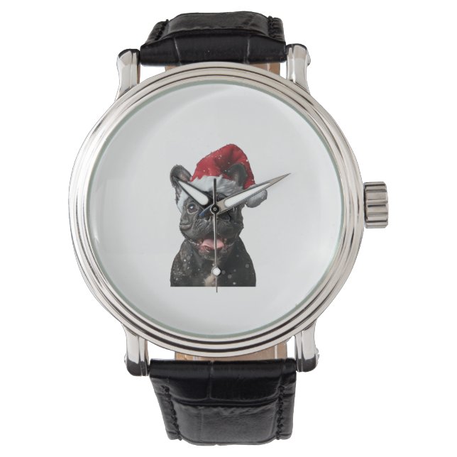 Montre Noël des Bulldog français (devant)