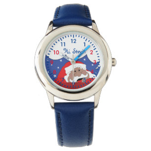 Montre Noël Père Noël de couleur dit