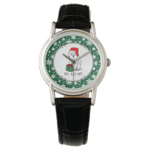 Montre Noël Père Noël West Highland White Terrier Westie