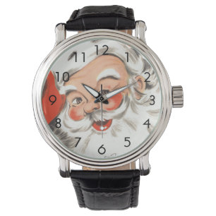 Montre Noël Vintage, Jolly Santa Claus avec Smile