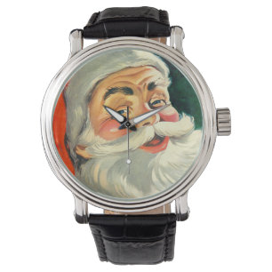 Montre Noël vintage, joyeux Père Noël rétro des années 50