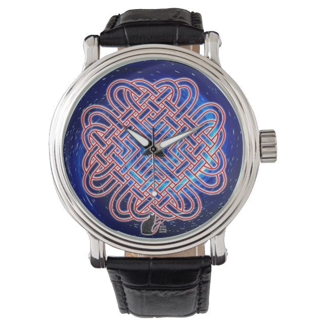 Montre Nœud d'amour celtique galactique (devant)