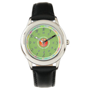 Montre Noir avec vert olive