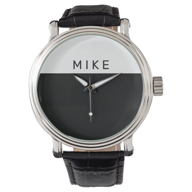 Montre Noir et blanc, nom do-it-yourself (devant)