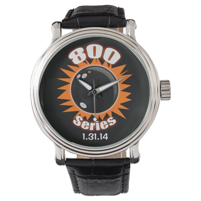 Montre Noir et orange série 800 (devant)