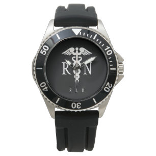 Montre Noir masculin d'occasion de monogramme de RN