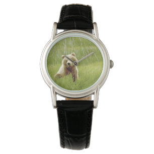 Montre noire classique pour femme avec bracelet en