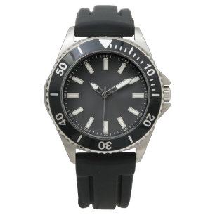 Montre noire de luxe pour hommes