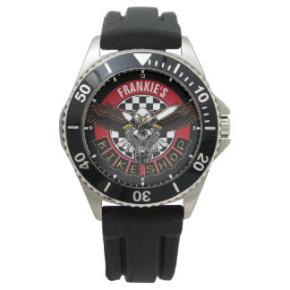 Montre NOM customisé Biker Motorcycle Vélo Magasin Garage