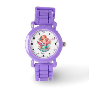 Montre Nom d'ajout de sirène mignonne