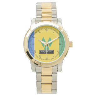Montre Nom de coutume de drapeau de St Vincent