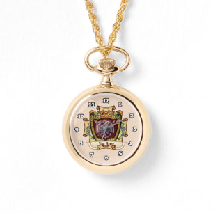 Montre Nom de famille de la bannière de la Couronne