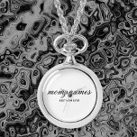 Montre Nom de la calligraphie personnalisée de la meilleu<br><div class="desc">Célébrez les mamans spéciales de votre vie avec notre design personnalisé Best Mom Ever Calligraphy Name, parfait pour la fête des mères, les anniversaires, ou toute occasion de montrer votre amour. Ce cadeau élégant et personnalisable est idéal pour toutes les mamans, qu’elles soient la meilleure maman au monde, maman-chien, maman-chat...</div>