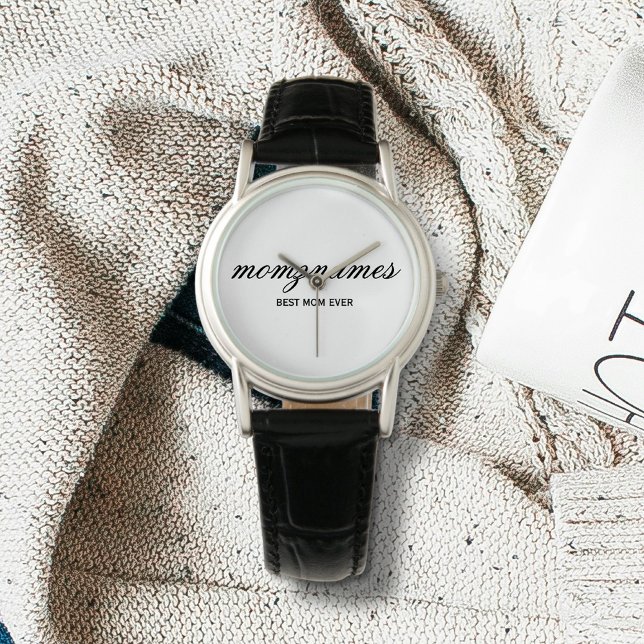 Montre Nom de la calligraphie personnalisée de la meilleu (Créateur téléchargé)