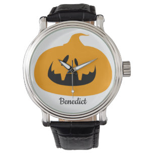 Montre Nom de la face du citrouille de l'Halloween simple
