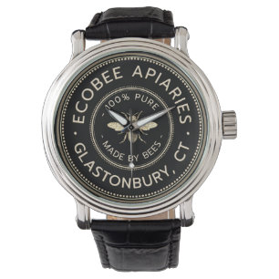 Montre Nom de l'abeille noire promotionnelle de l'apicult