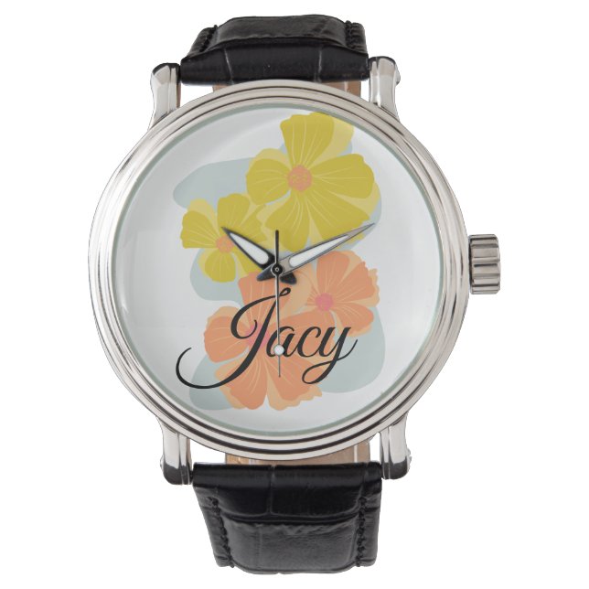 Montre Nom de l'écriture florale Cosmo pour la fête des m (devant)