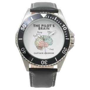 Montre Nom de pilote moderne Citation drôle d'aviation