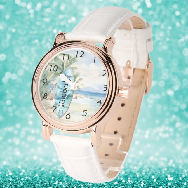 Montre Nom des palmiers de plage de surbord (Créateur téléchargé)