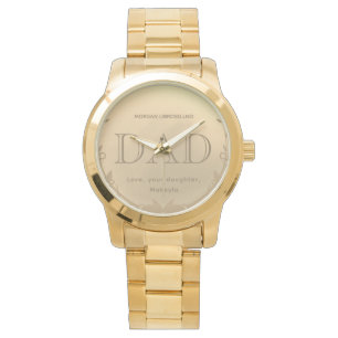 Montre Nom d'or Message Papa