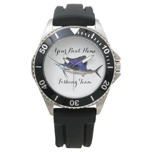 Montre Nom du bateau personnalisé Sailfish (devant)