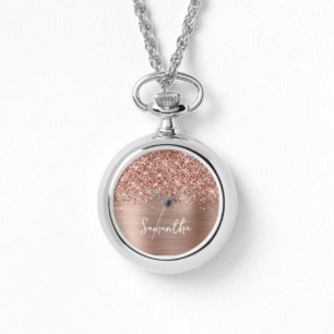 Montre Nom du glamour or Rose Glitt