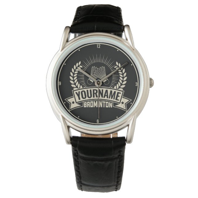 Montre Nom du joueur de badminton personnalisé Racquet Sp (devant)
