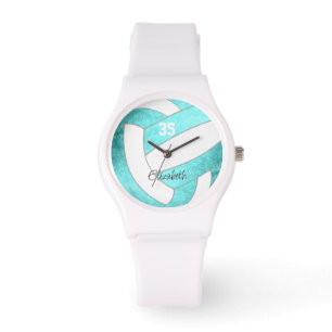 Montre nom du joueur de volley-ball turquoise