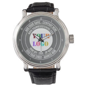 Montre Nom du logo personnalisé Adresse du site Web et de
