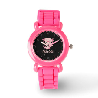 Montre Nom du monogramme de l'axe rose