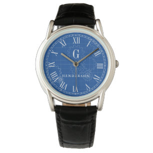 Montre Nom fait sur commande du monogramme de style de