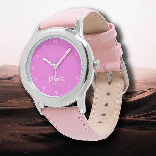 Montre Nom Fille Garçon Femmes Hommes   Bubblegum Pink El