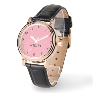 Montre Nom Fille Garçon Femmes Hommes   Élégant rose bébé