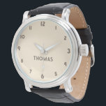 Montre Nom Fille Garçon Femmes Hommes | Papaya Style<br><div class="desc">Nom personnalisé Fille garçon femmes hommes | Papaya Elegant Modern Watch | Classique | Élégant | tendance | Style | Cadeau. Vous pouvez choisir d'ajouter votre nom, le nom d'un proche ou un message spécial. Qu'il s'agisse d'un cadeau sincère pour quelqu'un qui vous est cher ou d'un régal personnel, vous...</div>