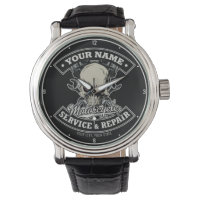 Nom personnalisé Biker Mécanique Skull Motorcycle