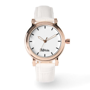 Montre Nom personnalisé blanc