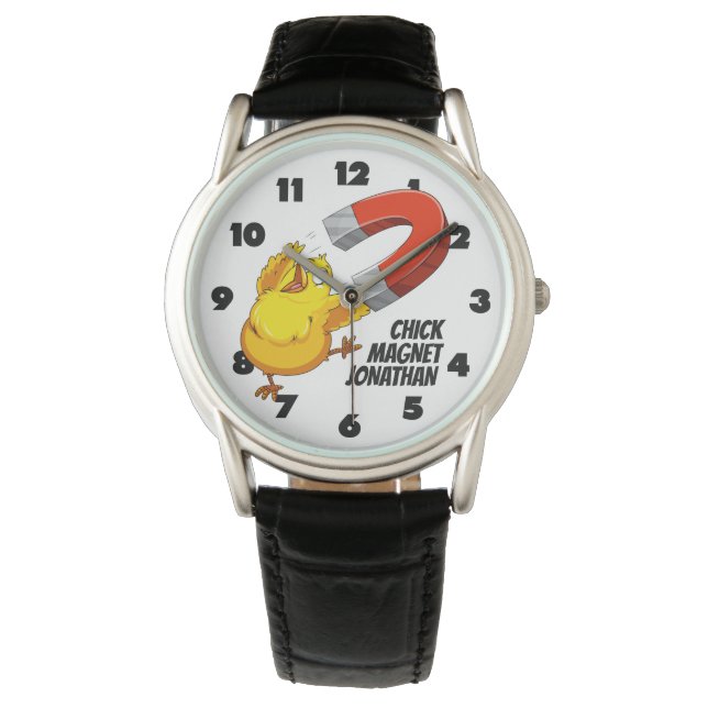 Montre Nom personnalisé Chick Magnet (devant)