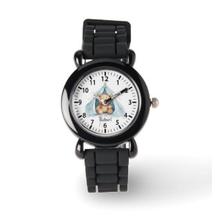 Montre Nom personnalisé du cool Ours de camping