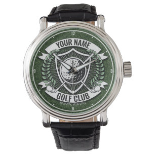 Montre NOM personnalisé Golfer Golf Club Turf Clubhouse