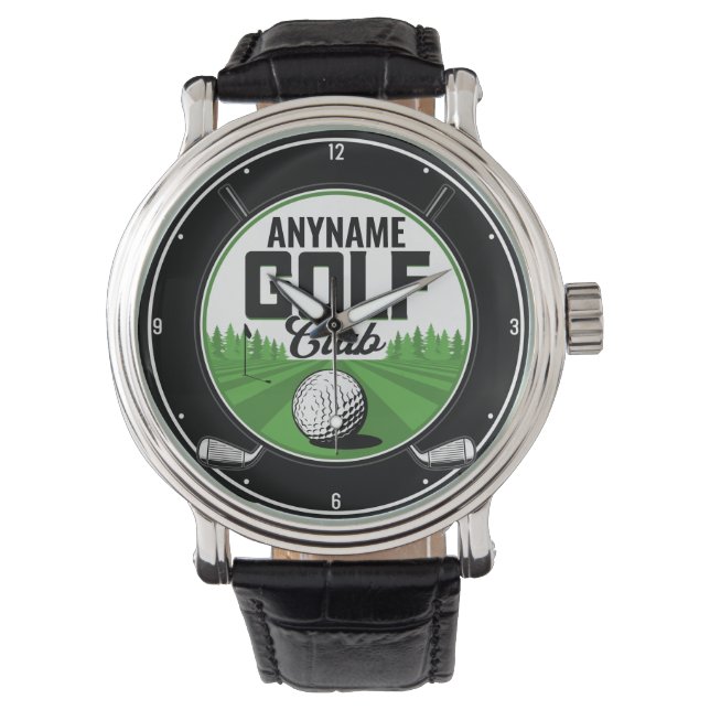 Montre NOM personnalisé Golfing Pro Golf Club Player (devant)